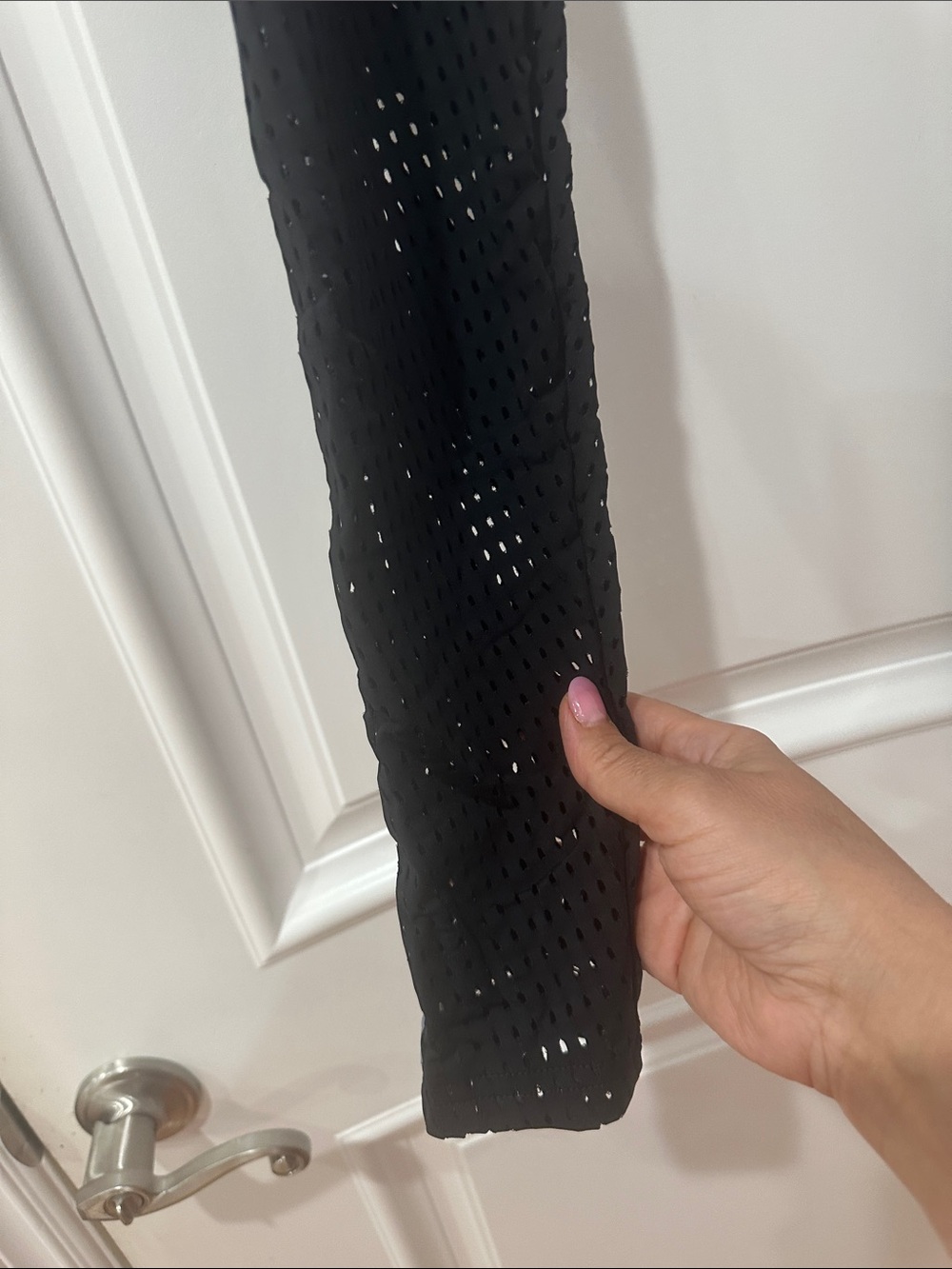 Bodywear Black Perforated Leggings - XL - Picture 4 of 10